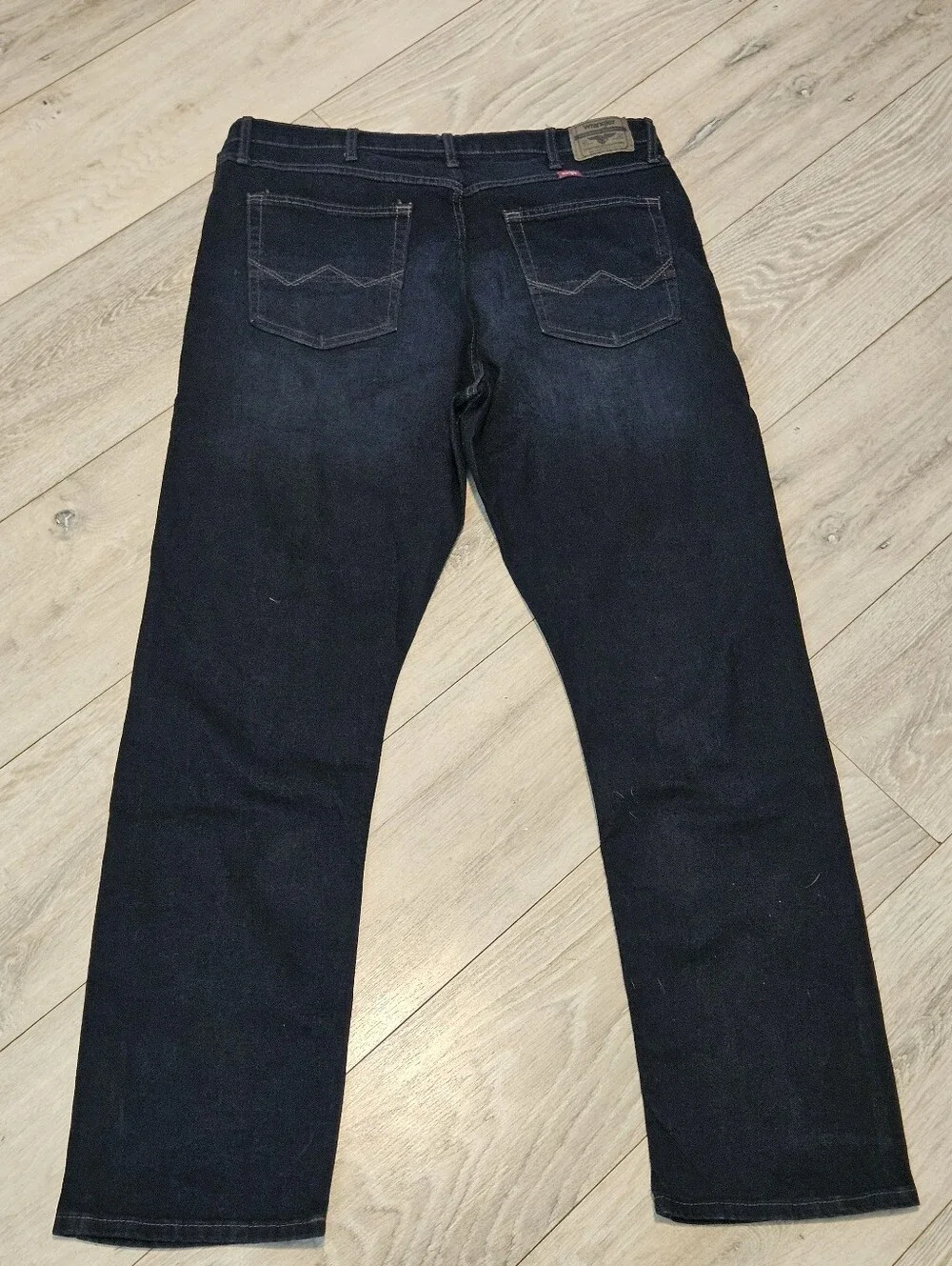 Wrangler Five Star Premium Men's Straight Fit Jeans 38x32 Dark Wash Stretch NWT